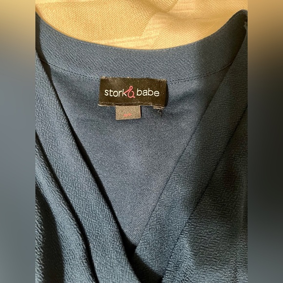 BEAUTIFUL STORK & BABE Teal Blue MATERNITY DRESS - Small - Picture 3 of 5